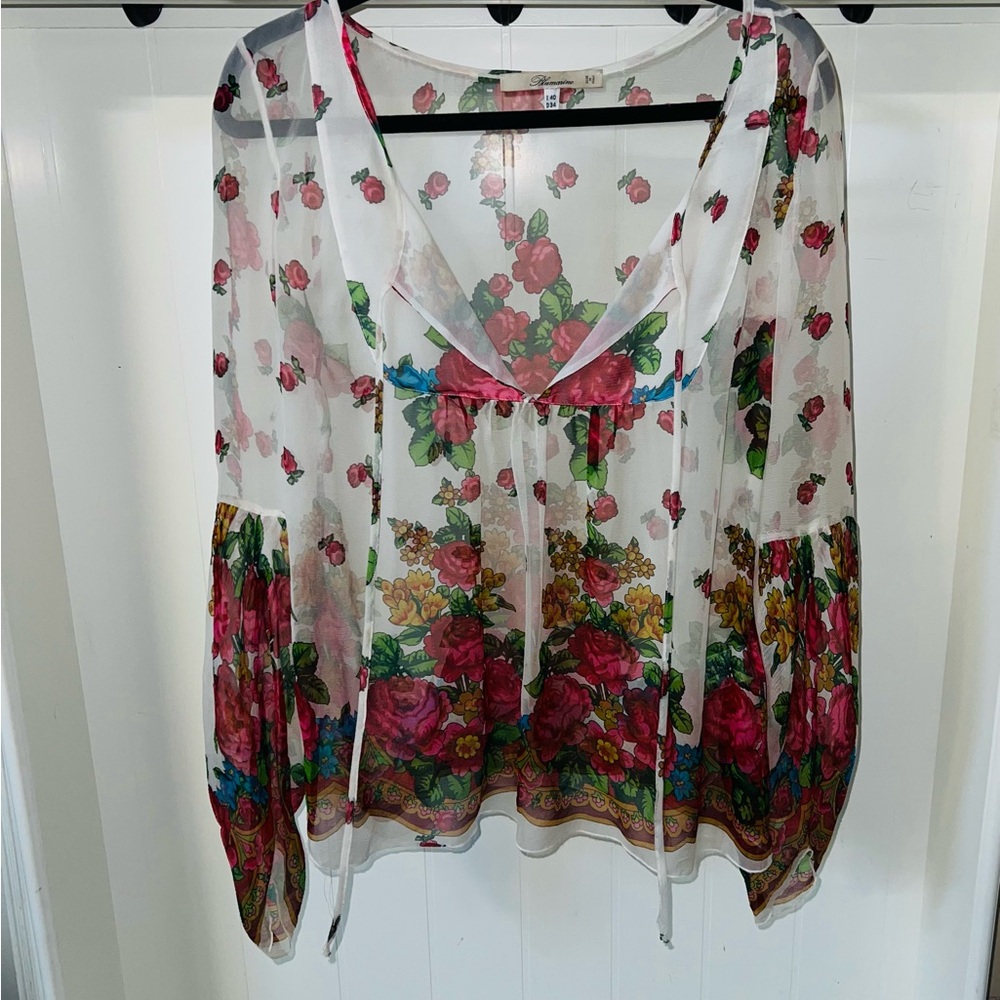 Floral Sheer BLUMARINE Silk Top